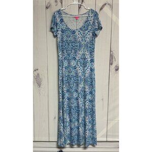 Lilly Pulitzer Wynne Maxi Dress M “Call My Shell Phone” EUC